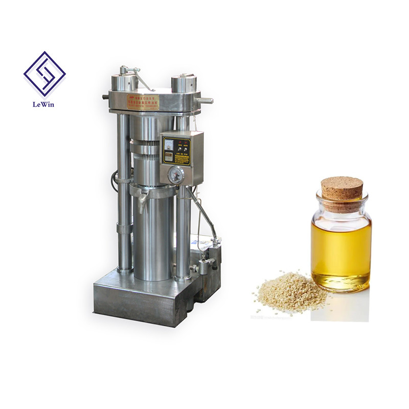 Paduan Efisiensi Tinggi Hidrolik Mesin Press Minyak 270mm Diameter Kue Minyak Untuk Wijen