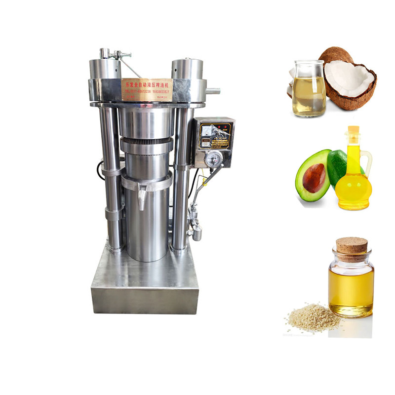 Paduan Efisiensi Tinggi Hidrolik Mesin Press Minyak 270mm Diameter Kue Minyak Untuk Wijen