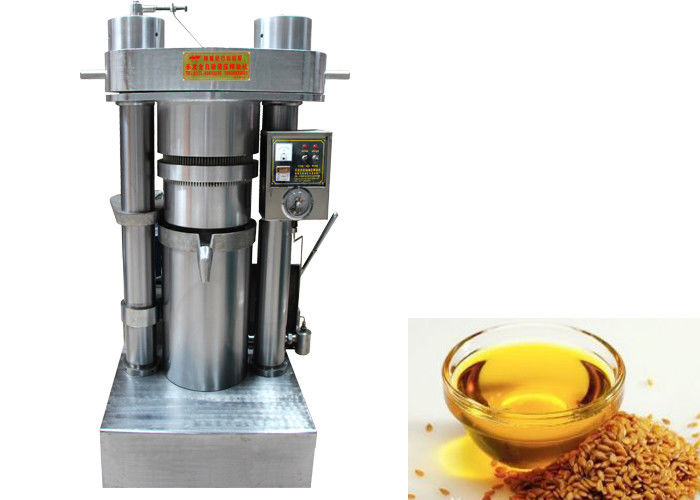 Mesin Flax Seed Industri Minyak Tekan Dingin / Panas Menekan 60 MPa Tekanan Diameter Kue Minyak 185mm