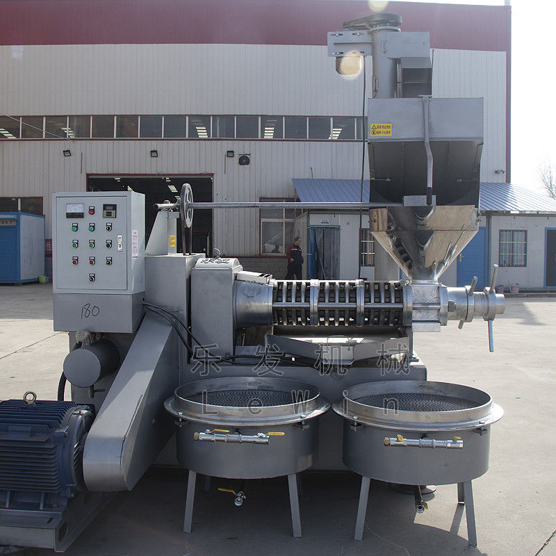 380V 400-750 Kg / H Peralatan Pengolahan Minyak Sekrup Hasil Minyak Tinggi Cold Oil Press