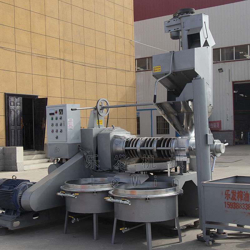 380V 400-750 Kg / H Peralatan Pengolahan Minyak Sekrup Hasil Minyak Tinggi Cold Oil Press