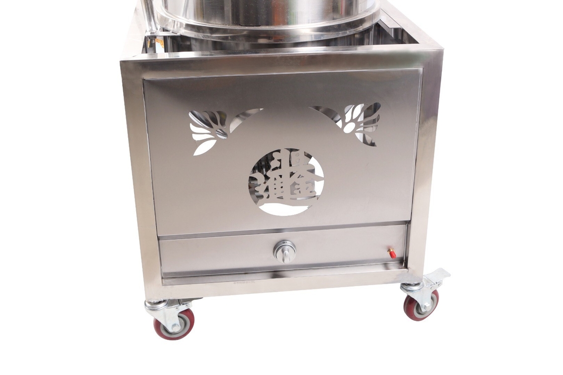 Mesin Pembuat Popcorn Bulat Pemanas Gas 50w Dengan Stainless Steel Penuh